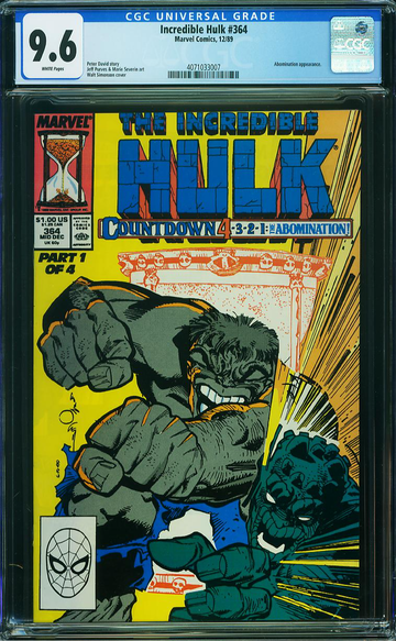 INCREDIBLE HULK #364, CGC 9.6 NM+