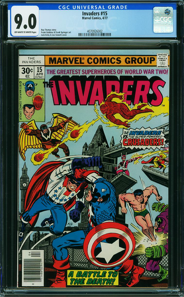 INVADERS #15, CGC 9.0 VFNM