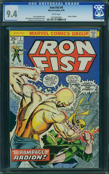 IRON FIST #4, CGC 9.4 NM