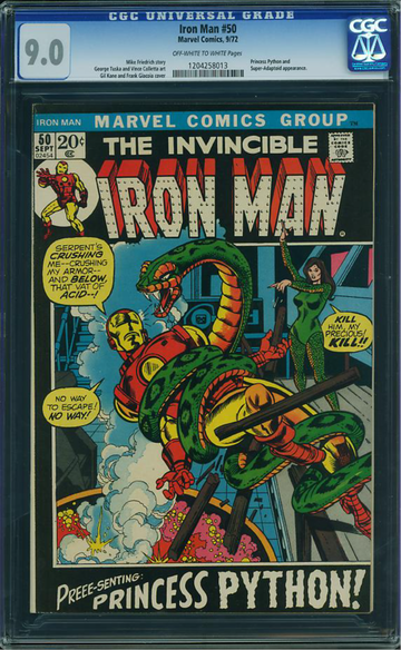 IRON MAN #50, CGC 9.0 VFNM