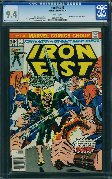 IRON FIST #9, CGC 9.4 NM