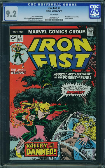 IRON FIST #2, CGC 9.2 NM-