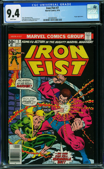 IRON FIST #7, CGC 9.4 NM