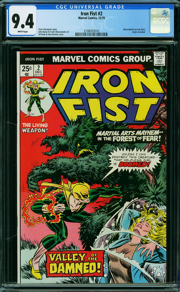 IRON FIST #2, CGC 9.4 NM