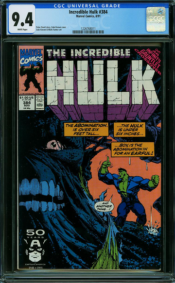 INCREDIBLE HULK #384, CGC 9.4 NM