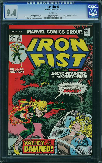 IRON FIST #2, CGC 9.4 NM