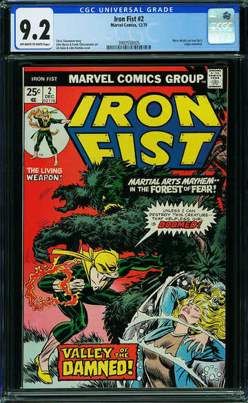 IRON FIST #2, CGC 9.2 NM-