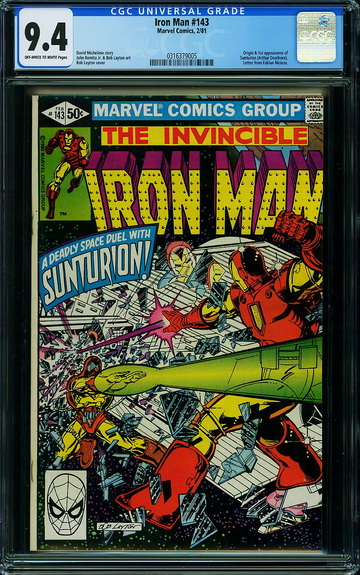 IRON MAN #143, CGC 9.4 NM
