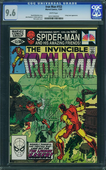 IRON MAN #153, CGC 9.6 NM+