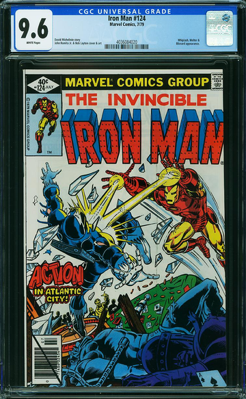 IRON MAN #124, CGC 9.6 NM+