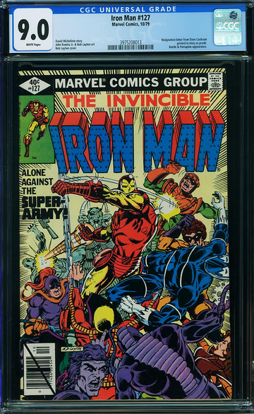 IRON MAN #127, CGC 9.0 VFNM