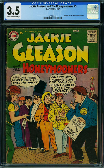 JACKIE GLEASON AND THE HONEYMOONERS #5, CGC 3.5 VG-