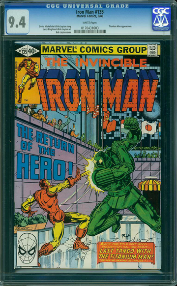 IRON MAN #135, CGC 9.4 NM