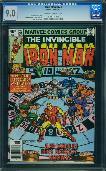 IRON MAN #123, CGC 9.0 VFNM