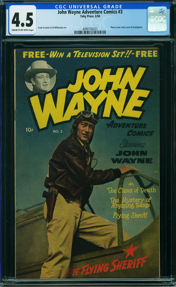 JOHN WAYNE ADVENTURE COMICS #3, CGC 4.5 VG+
