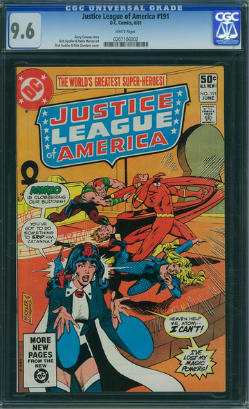 JUSTICE LEAGUE OF AMERICA #191, CGC 9.6 NM+
