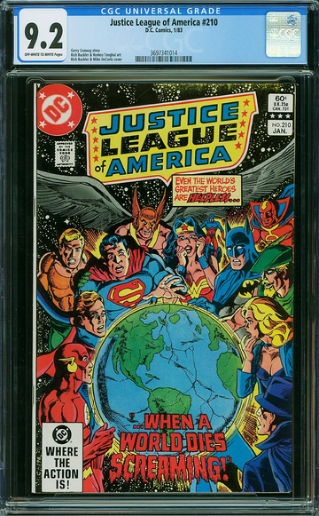 JUSTICE LEAGUE OF AMERICA #210, CGC 9.2 NM-