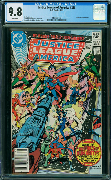JUSTICE LEAGUE OF AMERICA #218, CGC 9.8 NM/MT