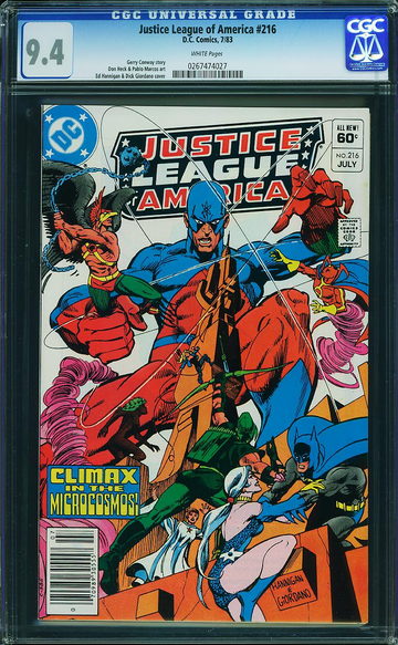JUSTICE LEAGUE OF AMERICA #216, CGC 9.4 NM
