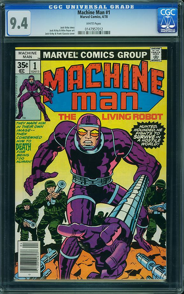 MACHINE MAN #1, CGC 9.4 NM