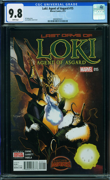 LOKI: AGENT OF ASGARD #15, CGC 9.8 NM/MT -- HIGHEST GRADED