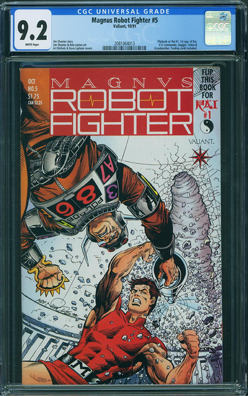 MAGNUS ROBOT FIGHTER (1991-96) #5 Valiant CGC NM-: 9.2