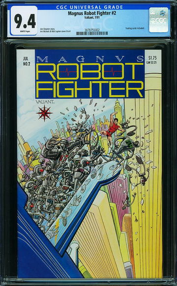MAGNUS ROBOT FIGHTER (1991-96) #2 Valiant CGC NM: 9.4
