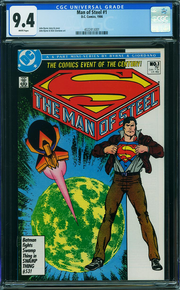 MAN OF STEEL, THE (1986) #1 DC CGC NM: 9.4