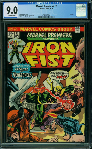 MARVEL PREMIERE #17, CGC 9.0 VFNM