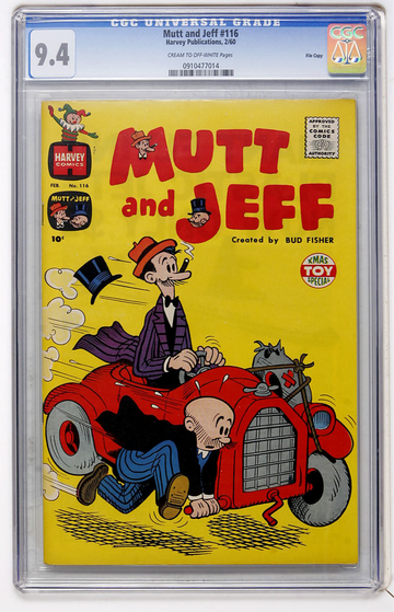 MUTT AND JEFF #116, CGC 9.4 NM --- SINGLE HIGHEST GRADED!  