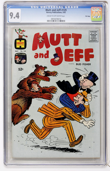 MUTT AND JEFF #129, CGC 9.4 NM --- HIGHEST GRADED