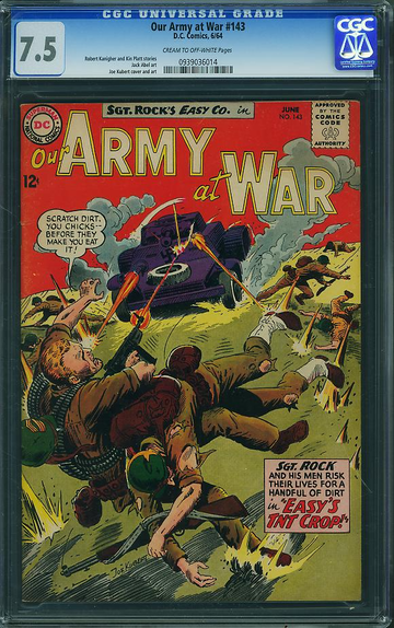 OUR ARMY AT WAR #143, CGC 7.5 VF-
