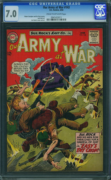 OUR ARMY AT WAR #143, CGC 7.0 FVF