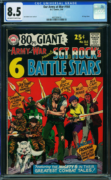 OUR ARMY AT WAR #164, CGC 8.5 VF+