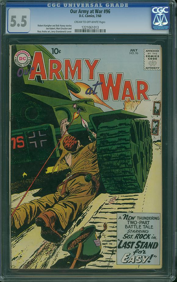 OUR ARMY AT WAR #96, CGC 5.5 FN-