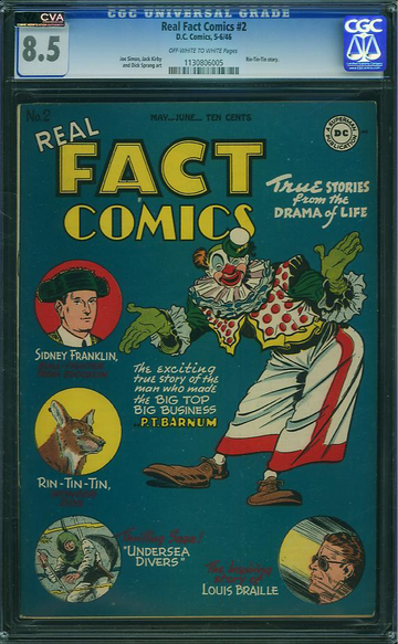 REAL FACT COMICS #2, CGC 8.5 VF+ -- CVA EXCEPTIONAL