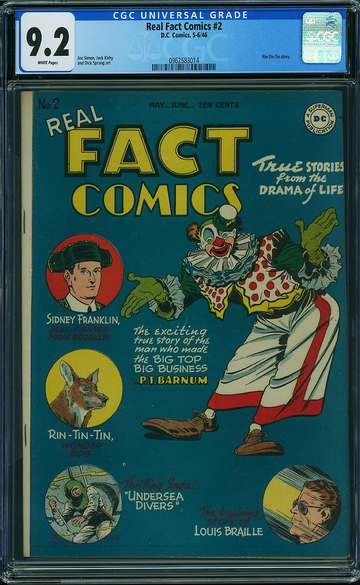 REAL FACT COMICS #2, CGC 9.2 NM-