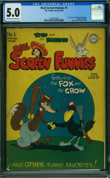 REAL SCREEN FUNNIES #1, CGC 5.0 VGF