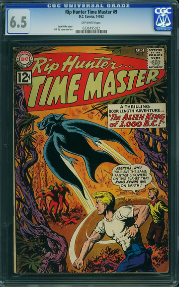 RIP HUNTER TIME MASTER #9, CGC 6.5 FN+