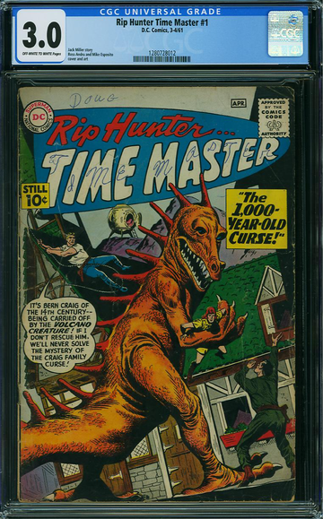 RIP HUNTER TIME MASTER #1, CGC 3.0 GVG