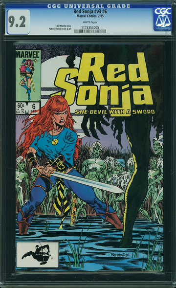 RED SONJA v3 #6, CGC 9.2 NM-