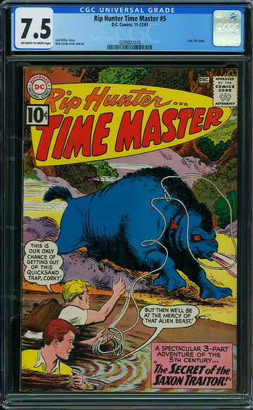 RIP HUNTER TIME MASTER #5, CGC 7.5 VF-