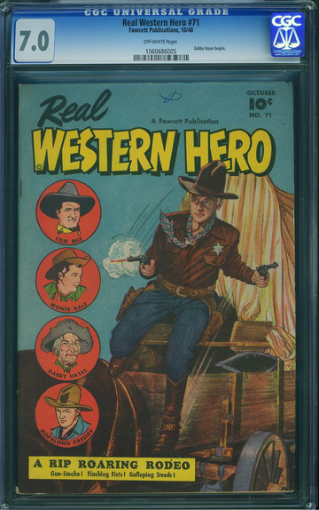 REAL WESTERN HERO #71, CGC 7.0 FVF