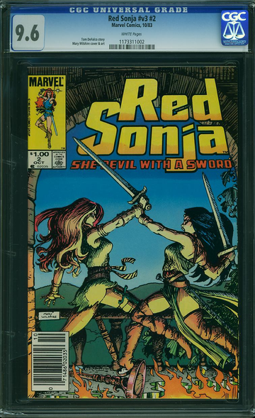 RED SONJA v3 #2, CGC 9.6 NM+