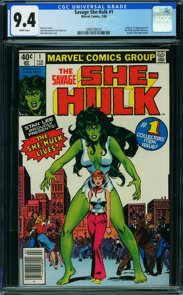 SAVAGE SHE-HULK #1, CGC 9.4 NM