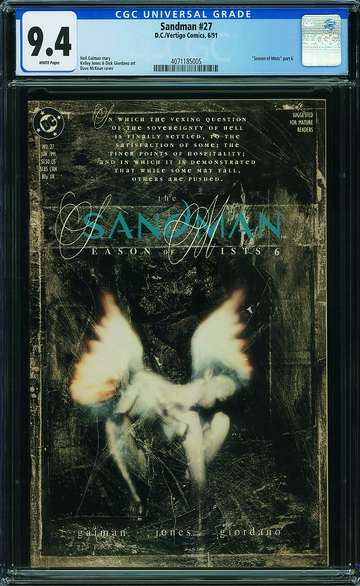 SANDMAN v1989 #27, CGC 9.4 NM