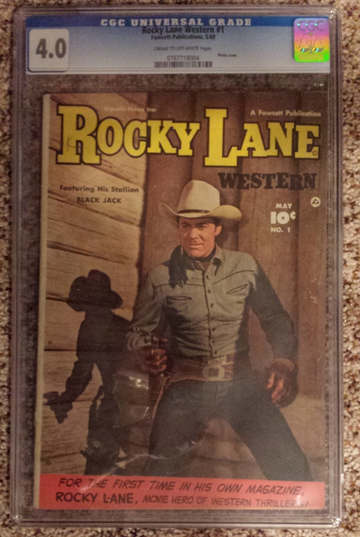 ROCKY LANE WESTERN #1, CGC 4.0 VG