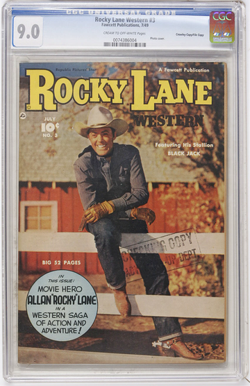 ROCKY LANE WESTERN #3, CGC 9.0 VFNM