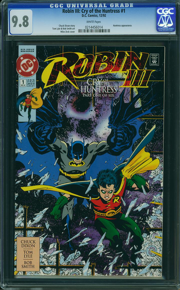 ROBIN III: CRY OF THE HUNTRESS #1, CGC 9.8 NM/MT