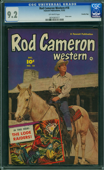 ROD CAMERON WESTERN #18, CGC 9.2 NM-